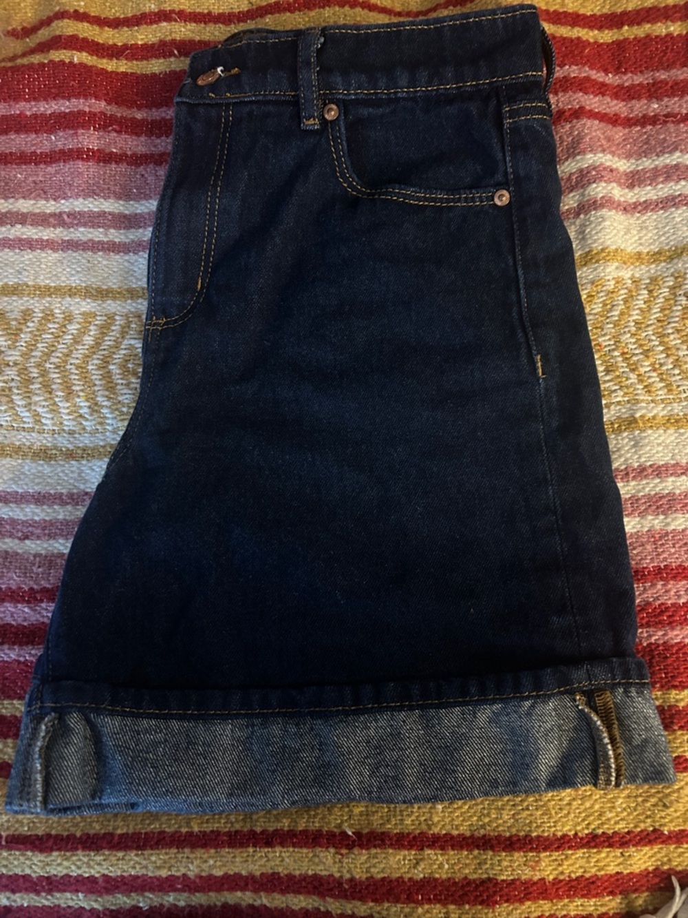 LOFT Dark Indigo Denim Jean Shorts